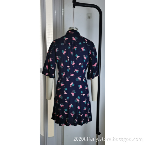 Wholesale Short Sleeve Loose Fit Summer Lady Dresses